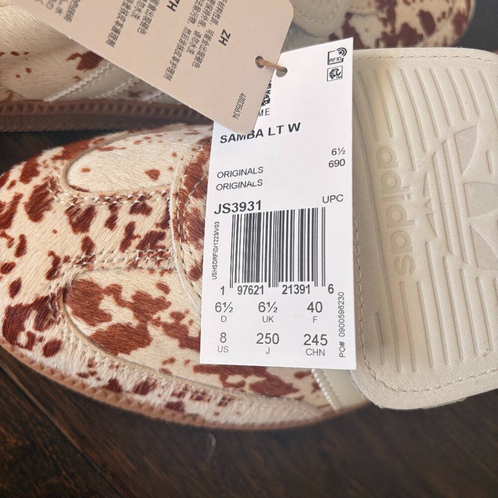 Adidas Samba LT Originals - Womens US 8 - Cow Print - Picture 4 of 4